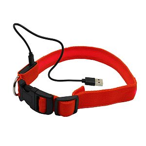 Tkaný obojek s USB dobíjením