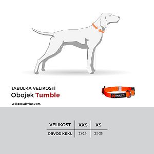 Vyberte si padnoucí velikost obojku Tumble pro svého pejska