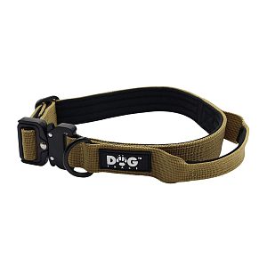 Hnědý taktický obojek pro psy Dogtrace