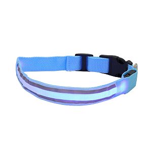 Modrý LED obojek pro psy k GPS trackeru